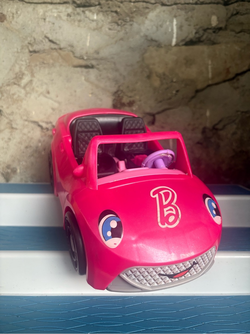 Bright Pink Little People Barbie car